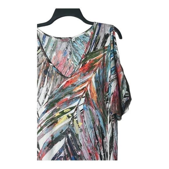 0386W. JAMS WORLD TROPICAL PRINT KNEE LENGTH DRESS SIZE SMALL‎ MULTICOLORED - Picture 2 of 9